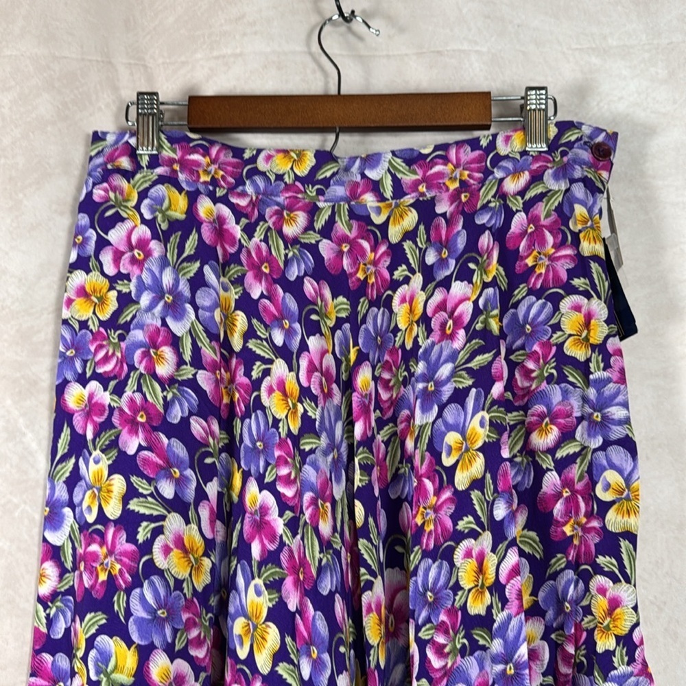 VTG Herman Geist Floral Maxi Skirt NWT Prairie Peasant Boho Cottagecore Women 14 - Picture 3 of 9